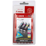 CANON CLI-521 C/M/Y ink cartridge cyan, magenta and yellow standard capacity 3 x 9ml combopack blister without alarm - 2934B010