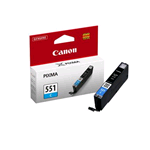CANON CLI-551C ink cartridge cyan standard capacity 330 pages 1-pack - 6509B001