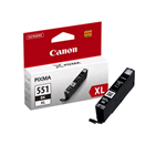 CANON CLI-551XLBK ink cartridge black high capacity 11ml 4.425 pages 1-pack XL - 6443B001