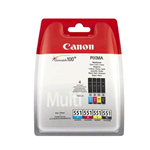 CANON CLI-551 ink cartridge black and tri-colour standard capacity combopack blister with alarm - 6509B008