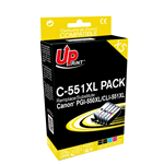 C-550/551XL PACK COMPATIBILE UPRINT CANON PGI550 CLI551 MULTIPACK BK+BK+C+M+Y PGI550XL:22/CLI551XL:11ml