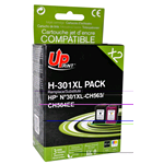 H-301XL PACK REMA UPRINT HP CH563+ CH564 MULTIPACK NERO+COLORE BK:20/CL:21ml