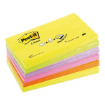 BLOCCO Post-it Super Sticky Z-Notes 76x127mm 100fg R350NR ASSORT.NEON