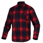 Camicia da lavoro Ruby in flanella di cotone Tg. XXL rosso nero