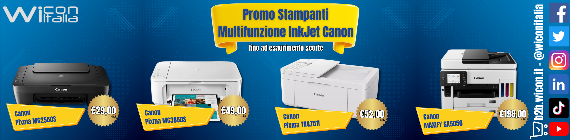 Promo Stampanti Multifunzione InkJet Canon